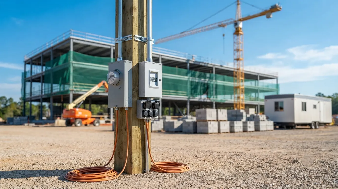 Temporary Power Pole in Bossier City, LA
